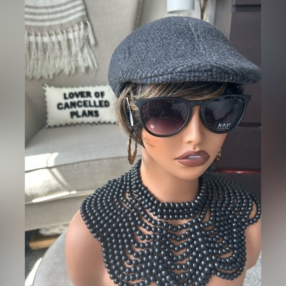 ✨NEW Stylish Gray Tweed newsboy hat Cap for Women main image 6